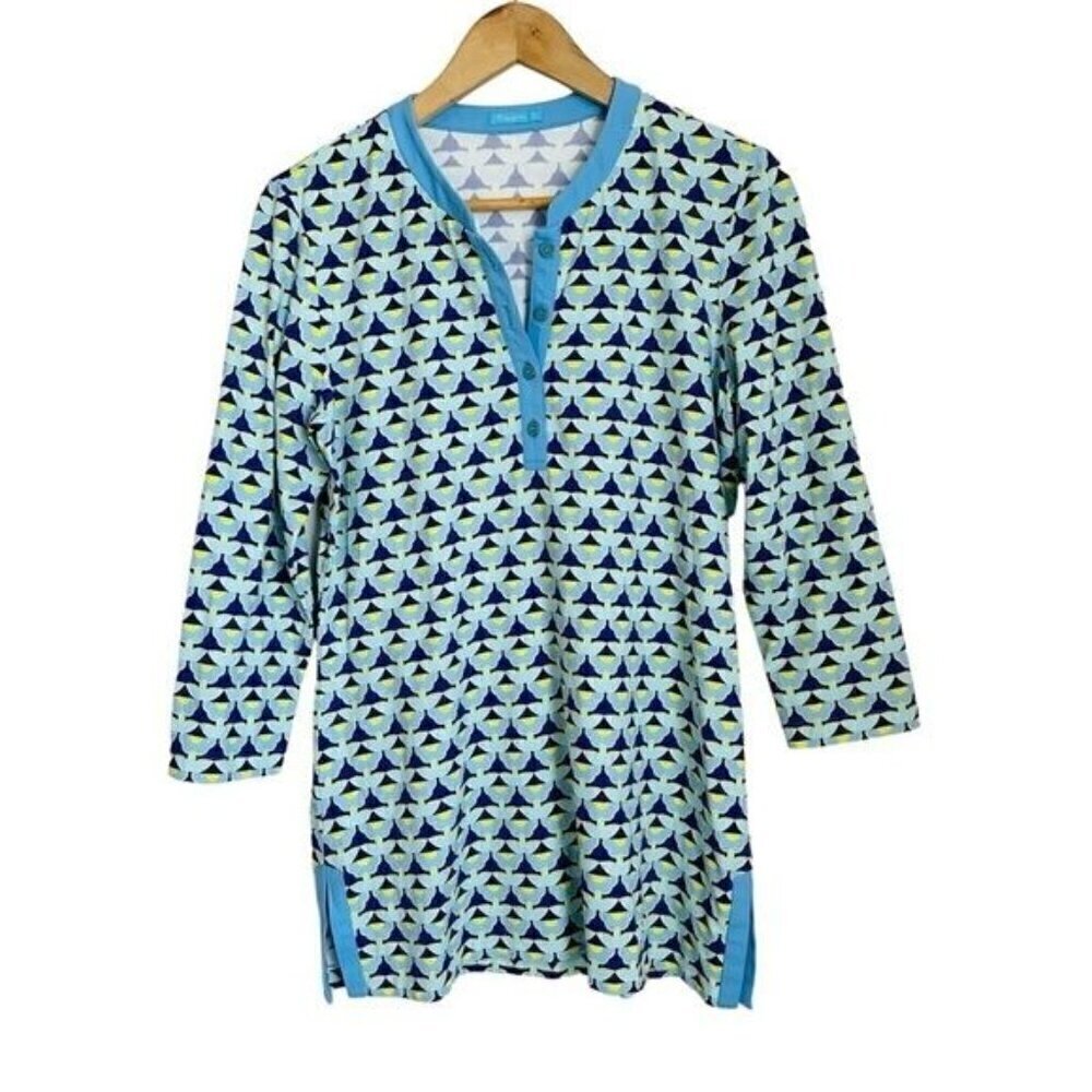 J.McLaughlin Catalina Cloth TunicBlue Size Medium